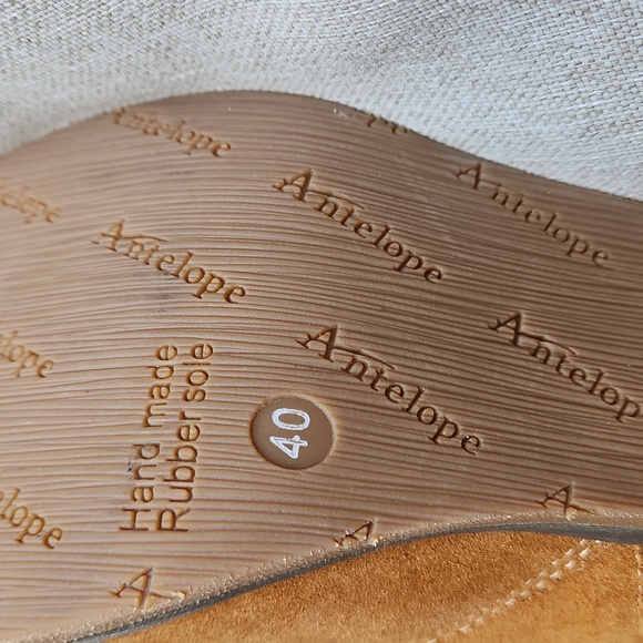 Antelope N47 Cage Suede Heel Cut Out Booties Boots In Cognac Brown, EU40, 9-9.5 - Picture 9 of 13